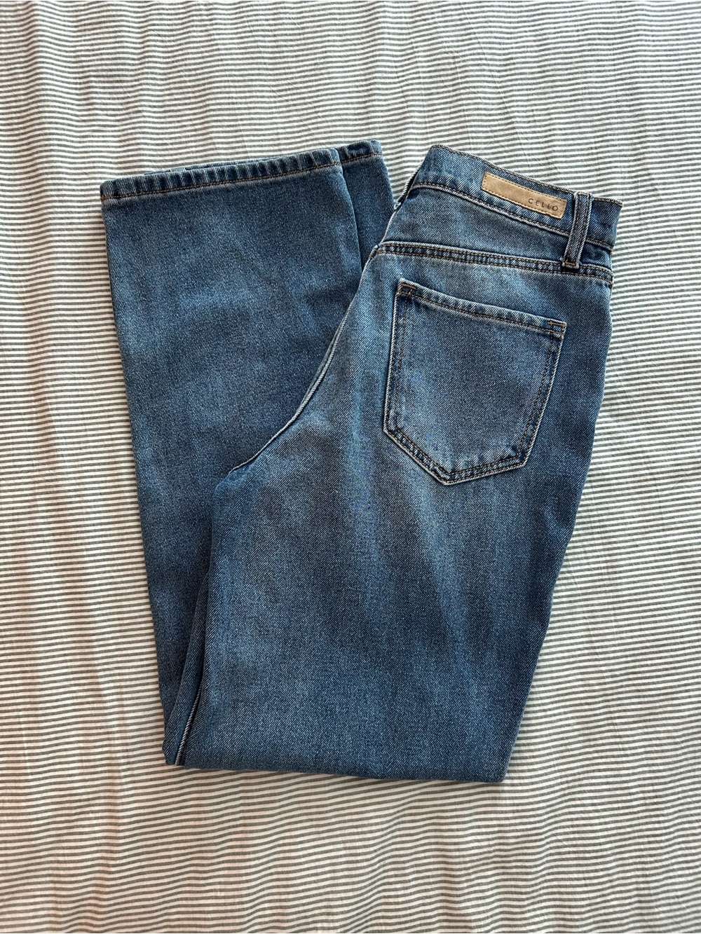 Cello Women's Straight Leg Blue Denim Jeans